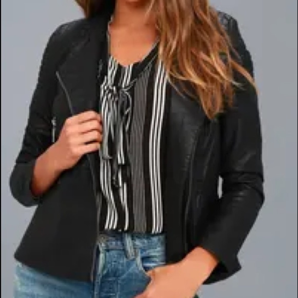 Lulus Vegan Leather Moto jacket